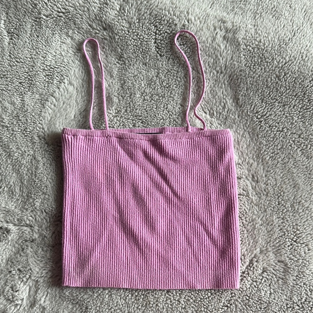 Brandy Melville Pink Ribbed Women's Top
